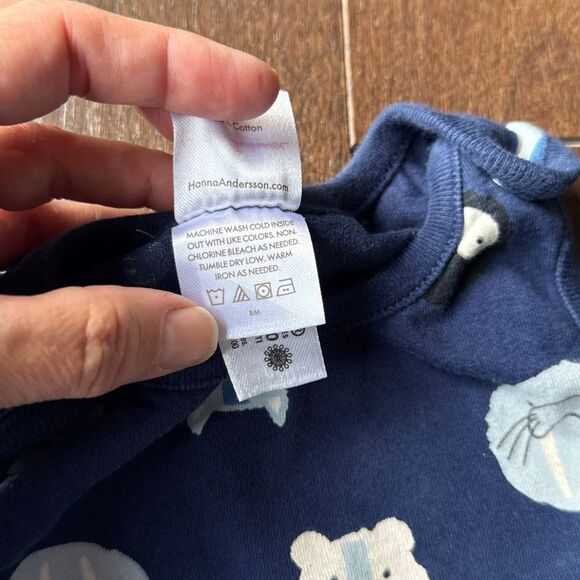 Hanna Anderson baby boys jumper overalls size 6-12 months animals winter critter - Picture 5 of 7